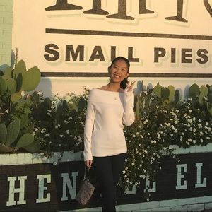 Forever 21 Off the Shoulder Foldover Sweater Top